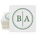 Petite Dotted Circle Duogram Square Coasters Image 3 of 3